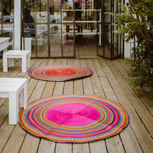 Cargar imagen en el visor de la galería, Alfombra de palma MULTICOLOR