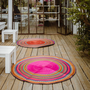 Alfombra de palma MULTICOLOR
