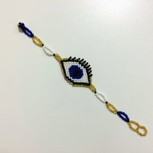 Pulsera chaquira ojo turco