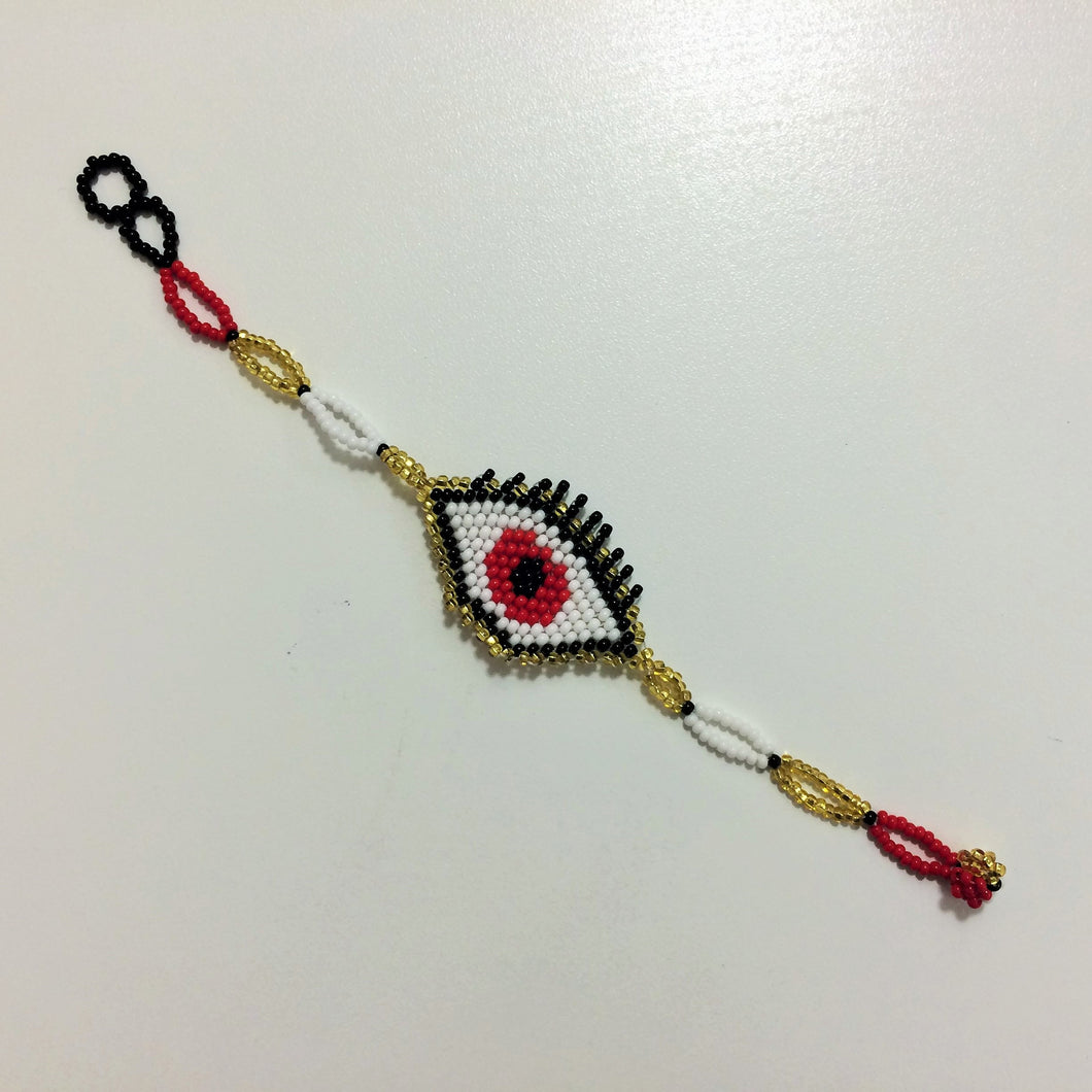 Pulsera chaquira ojo turco