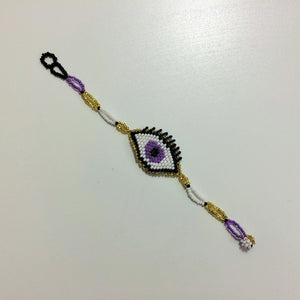 Pulsera chaquira ojo turco