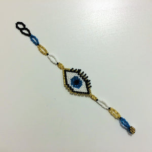 Pulsera chaquira ojo turco