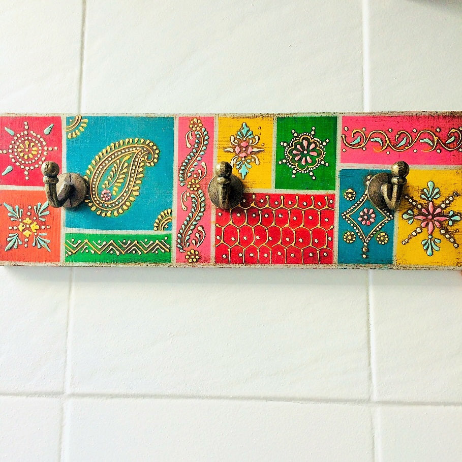 Perchero triple patchwork